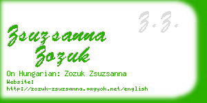 zsuzsanna zozuk business card